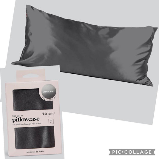 Satin Pillowcase - King - Charcoal