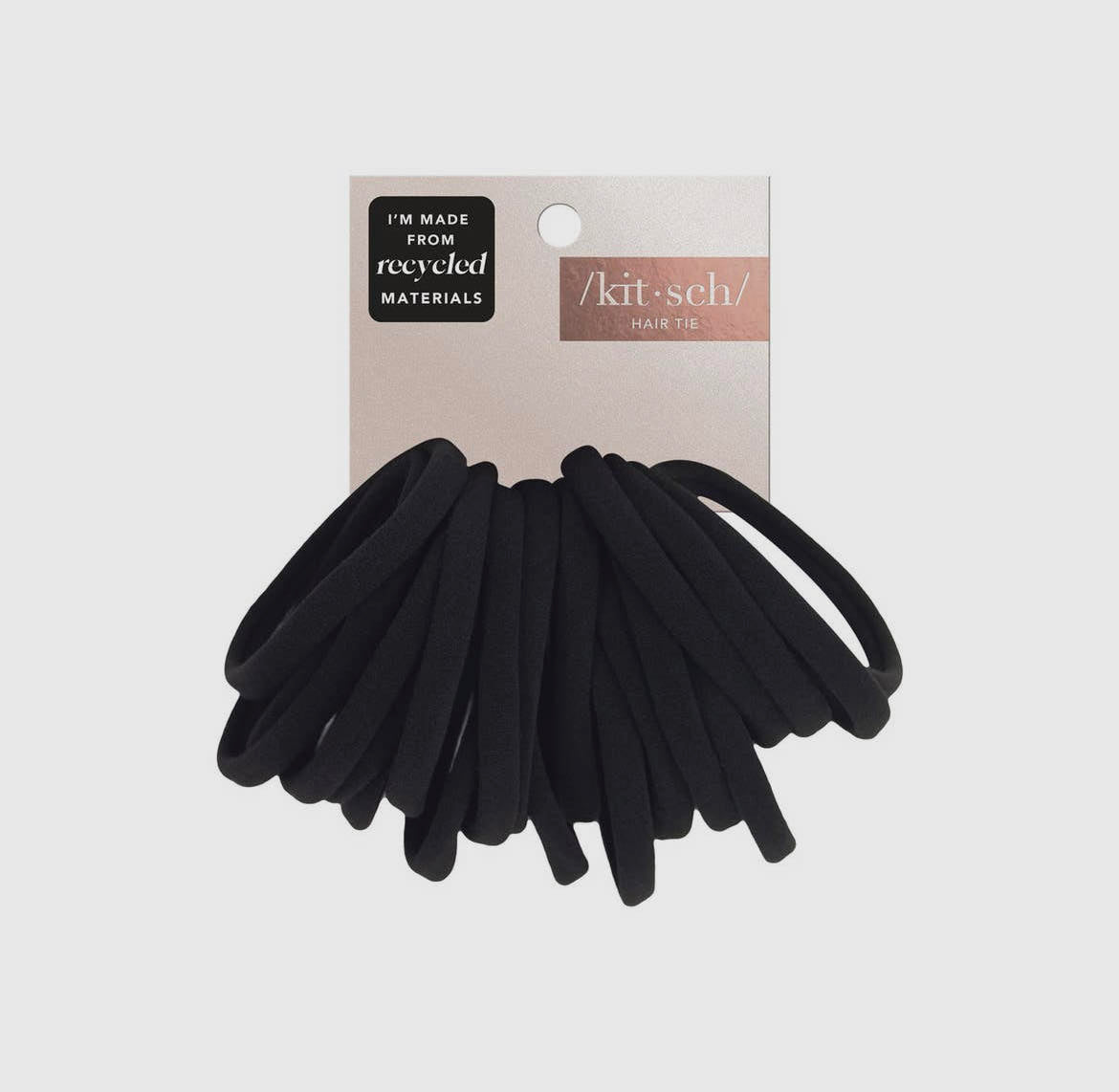 Black Hair Elastics - 20 Pc Set