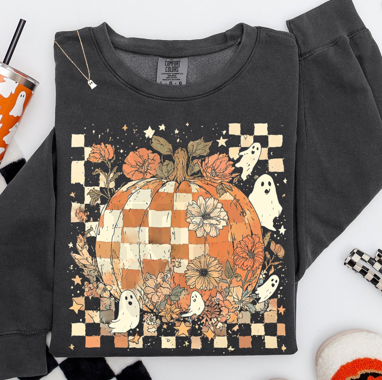 Checkered Halloween Pumpkin