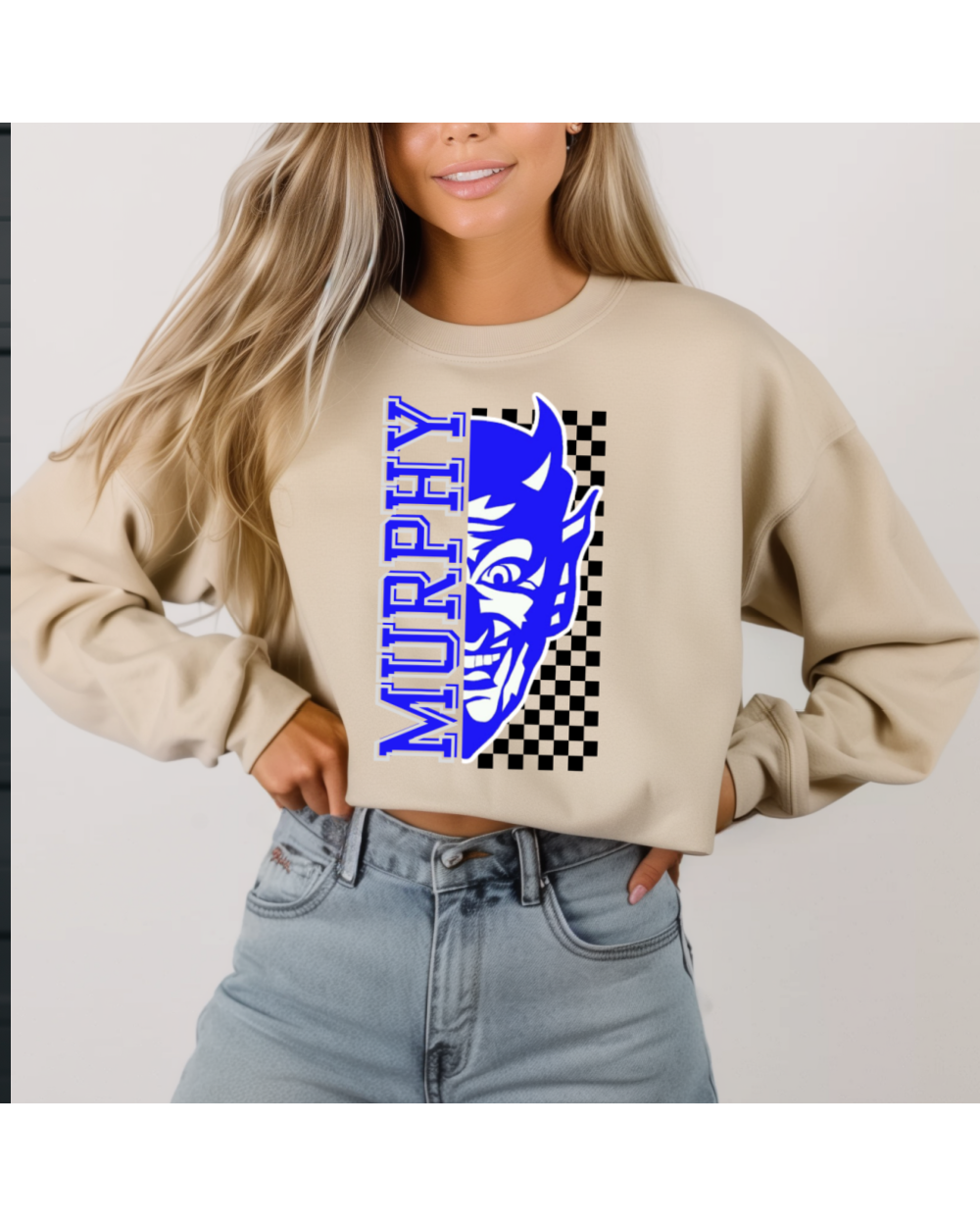 Checkered Murphy BLUE Devils