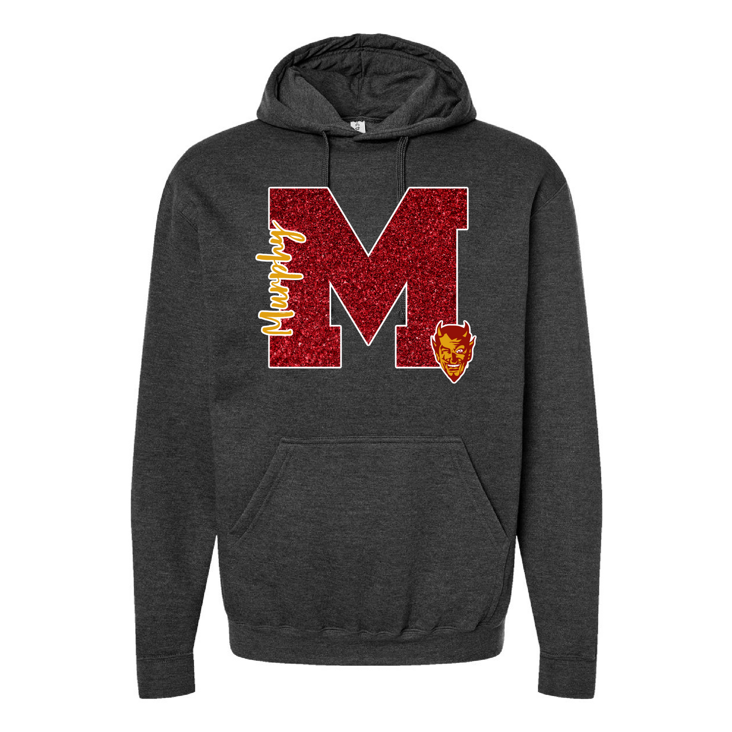 Red Devils M faux glitter