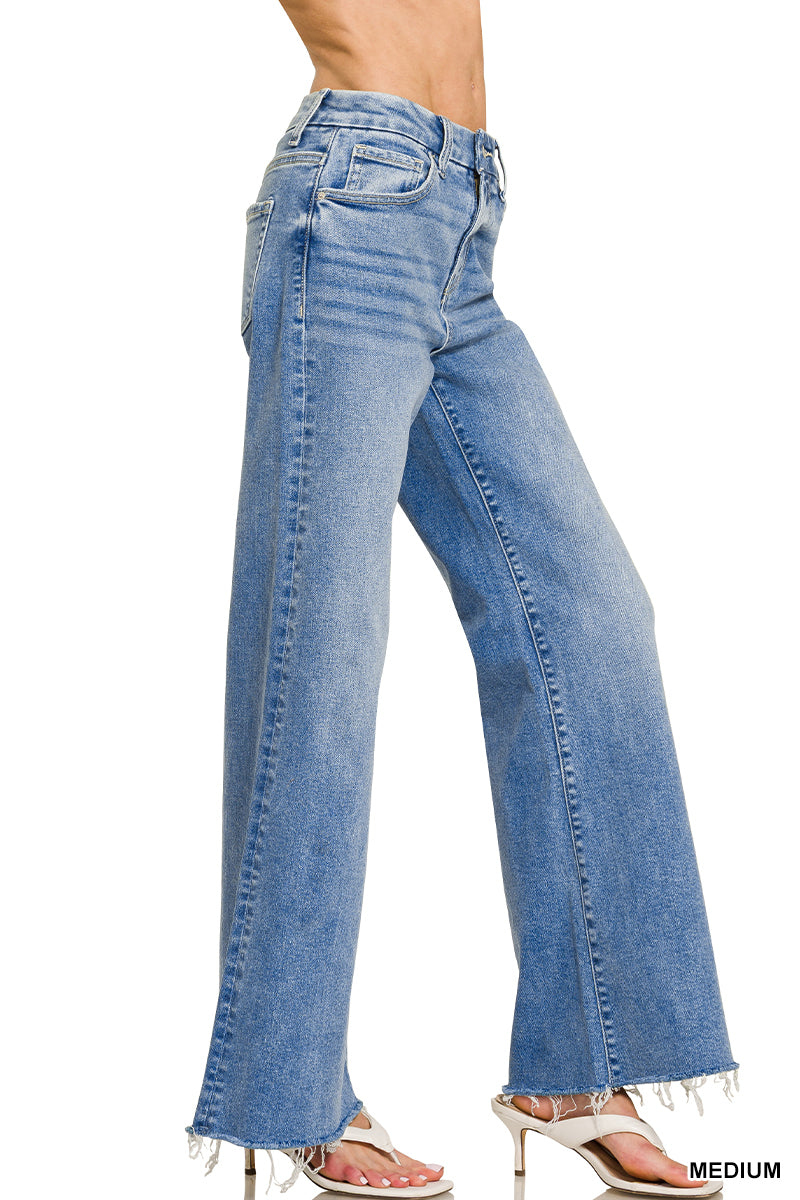 ZENANA High rise flare bottom jeans
