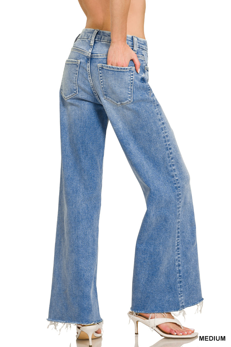 ZENANA High rise flare bottom jeans