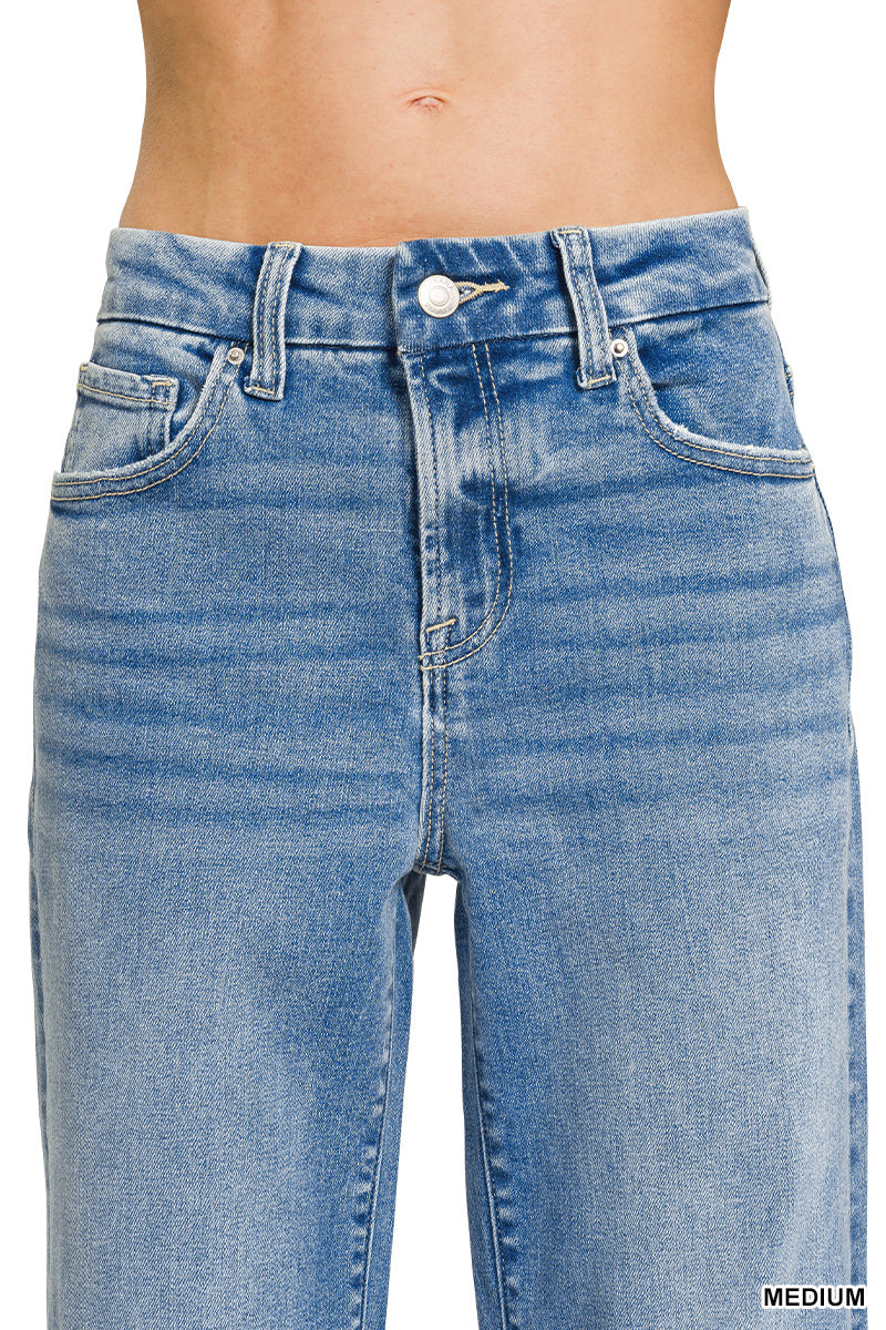 ZENANA High rise flare bottom jeans