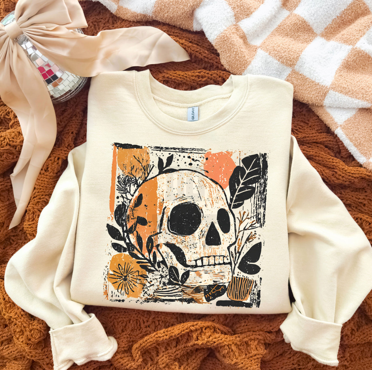 Fall Floral Skull