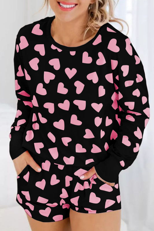 PREORDER: The Ami Heart Long Sleeve and Short Lounge Set 12.30.24 osym