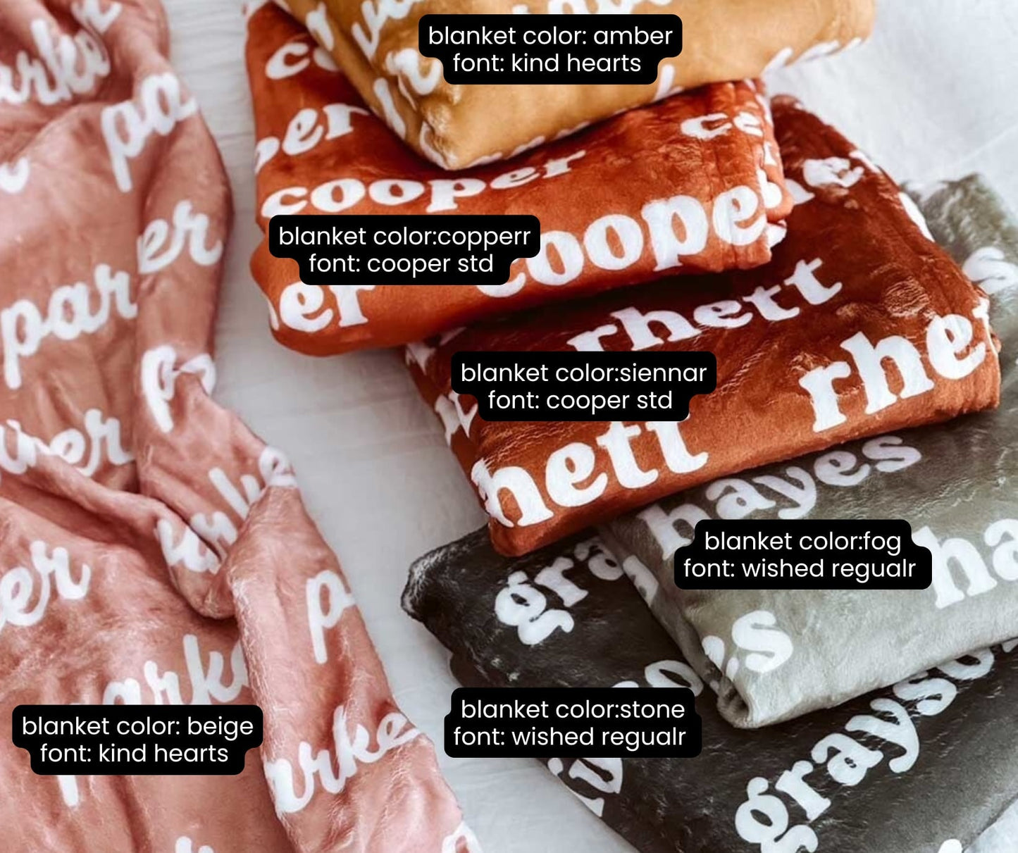 PREORDER: Repeating Name Blanket (bestseller) 1.12.26