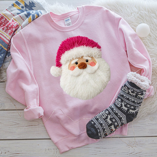 Faux Yarn Light Skin Santa Pink Hat