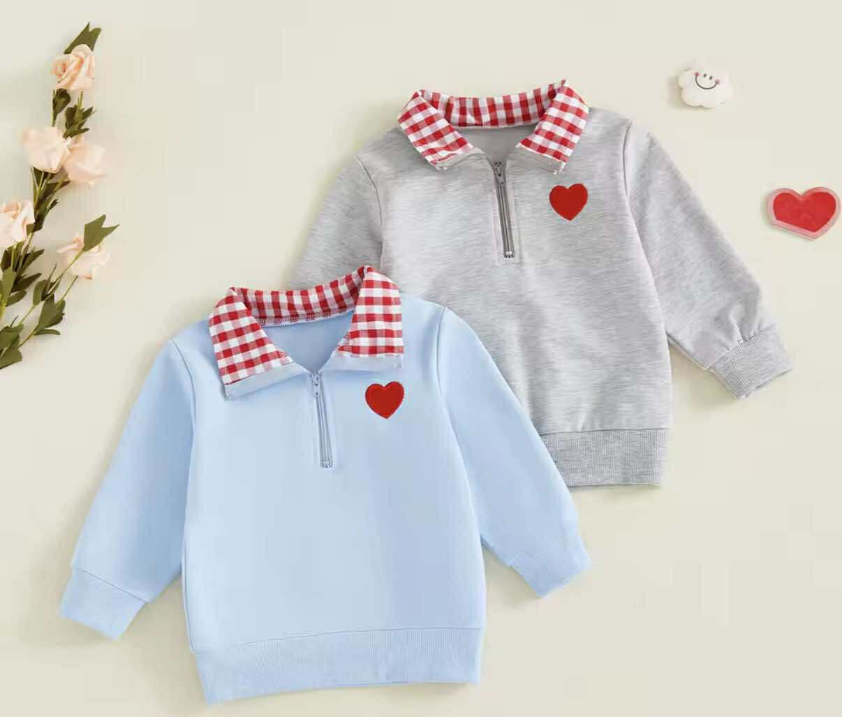 PREORDER: Kids Checkered Love Pullover 1.12.26 osym