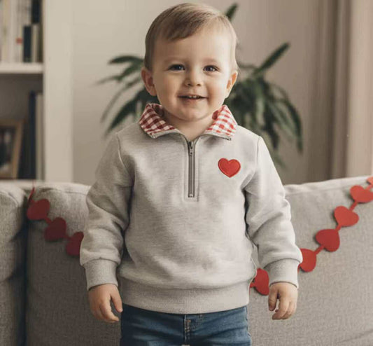 PREORDER: Kids Checkered Love Pullover 1.12.26 osym