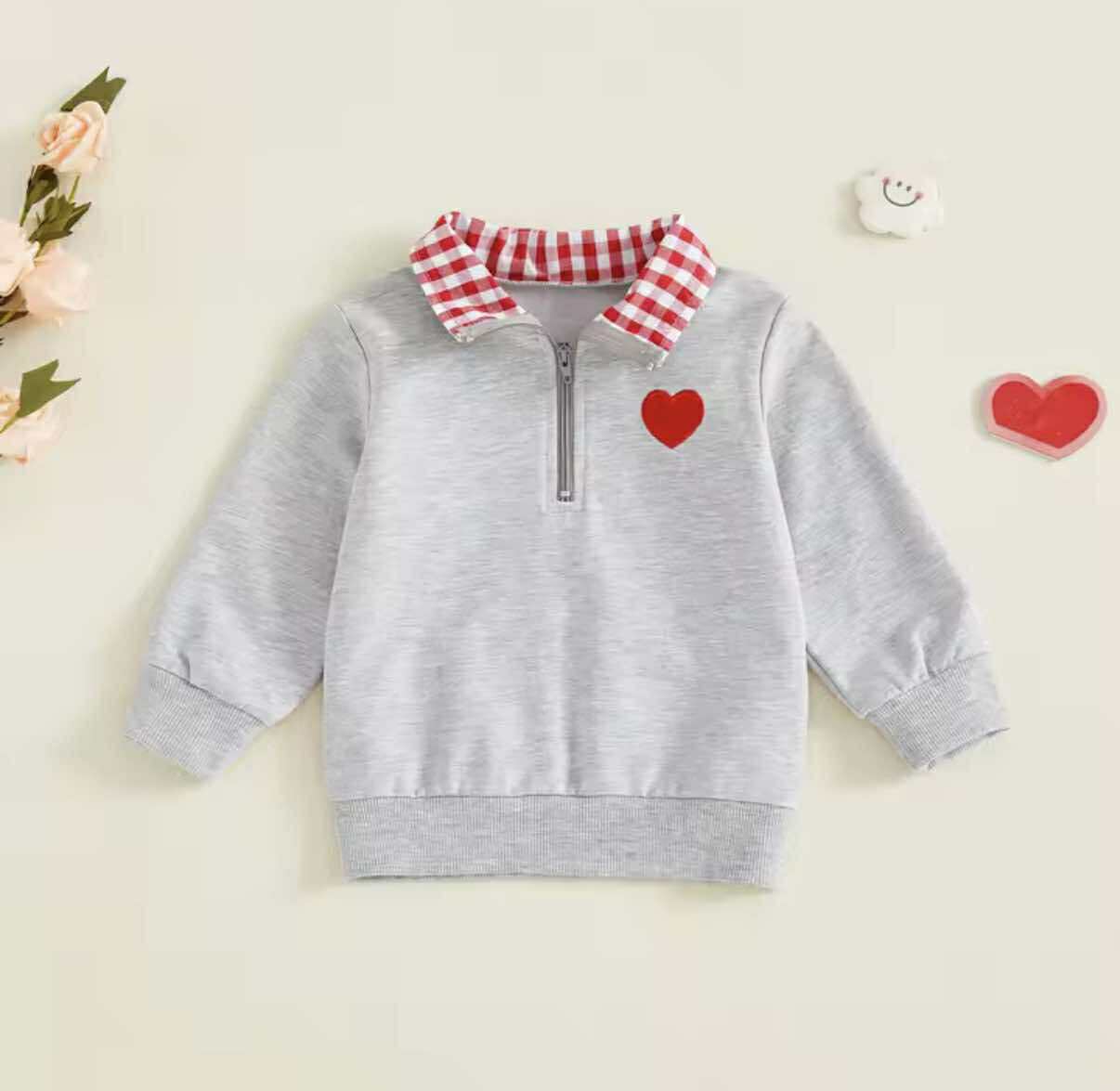 PREORDER: Kids Checkered Love Pullover 1.12.26 osym