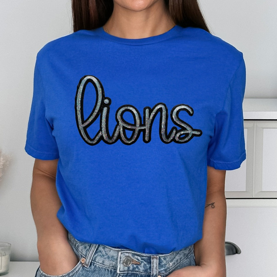 LIONS sequin patch sweatshirt