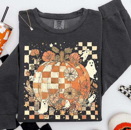 Checkered Halloween Pumpkin