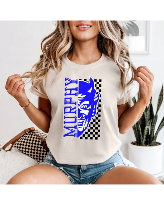 Checkered Murphy BLUE Devils