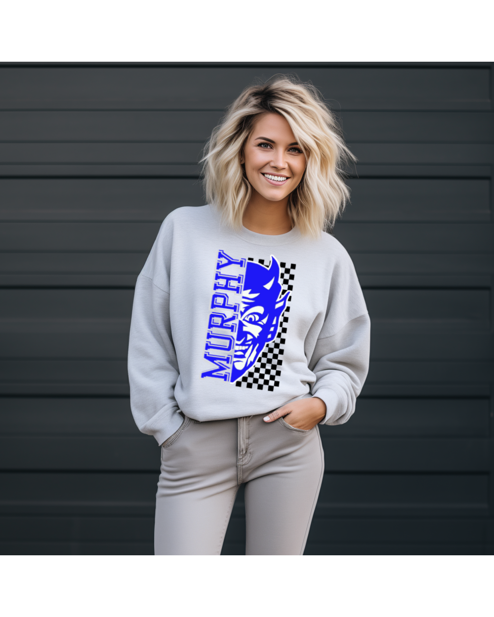 Checkered Murphy BLUE Devils