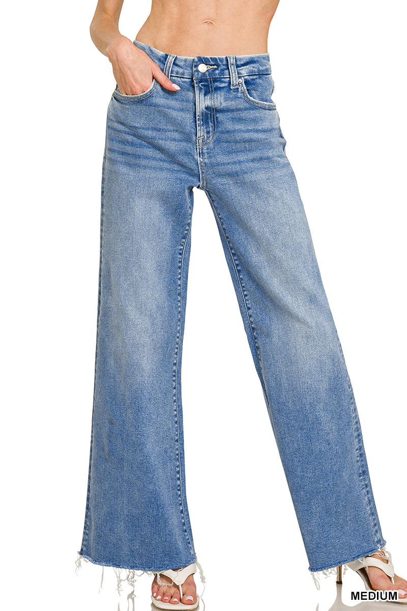 ZENANA High rise flare bottom jeans
