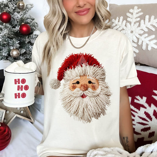 Faux Yarn String Santa