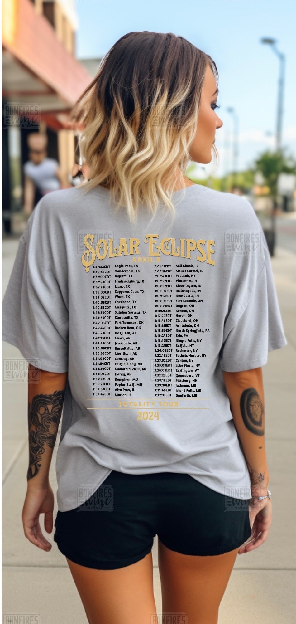 Solar Eclipse Tour - BACK OF SHIRT ADD ON!
