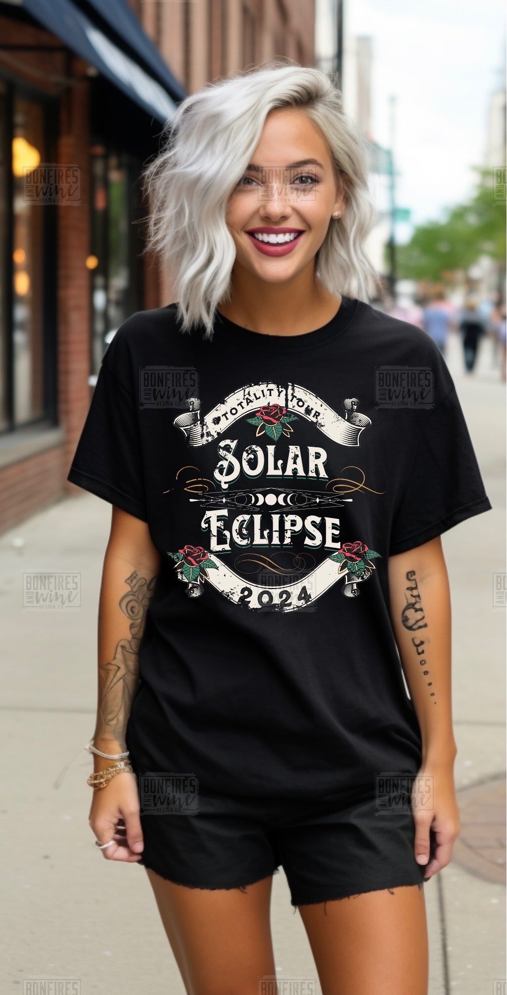 Solar Eclipse Totality Tour - White Ink