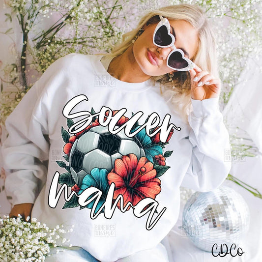 Floral Soccer Mama