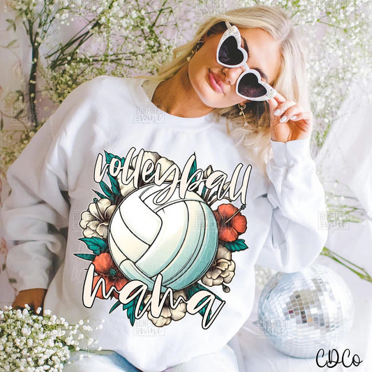 Floral Volleyball Mama