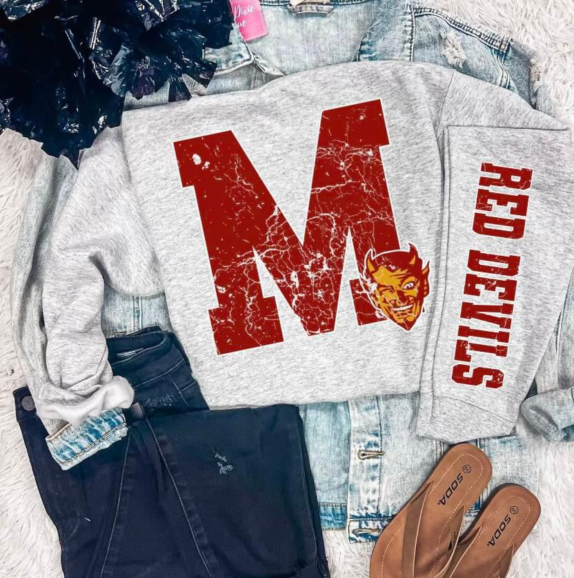 M - Red Devils Sleeve Sweatshirt