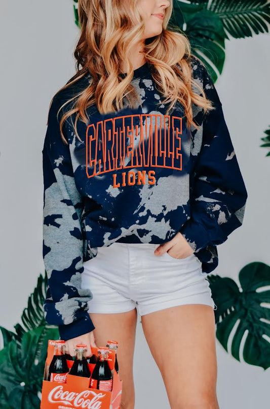 Carterville Lions - Bleached sweatshirt