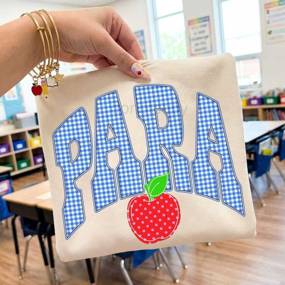 Gingham Apple School Staff - Para