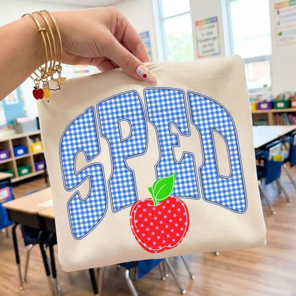 Gingham Apple School Staff - Sped