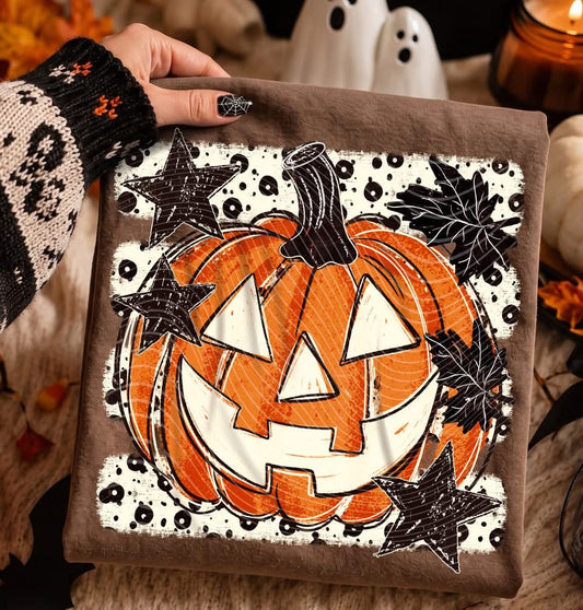 Pumpkin stripes leaves