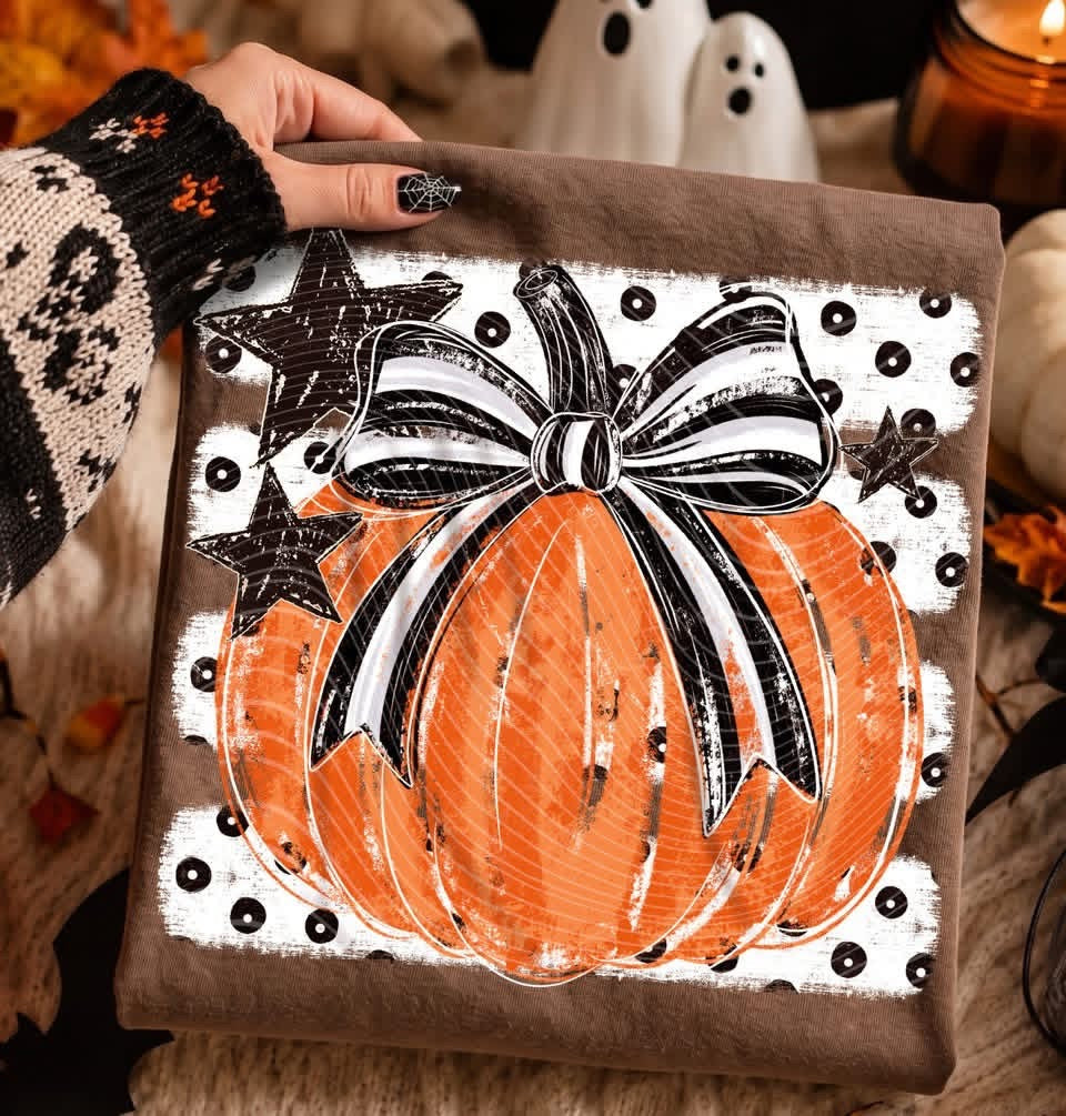 Stripes Bow Pumpkin