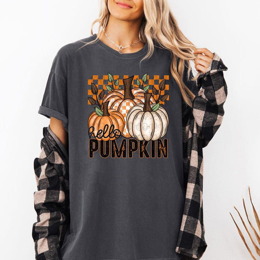 Hello Pumpkin Checkered