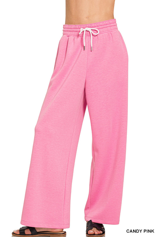 Scuba drawstring pants