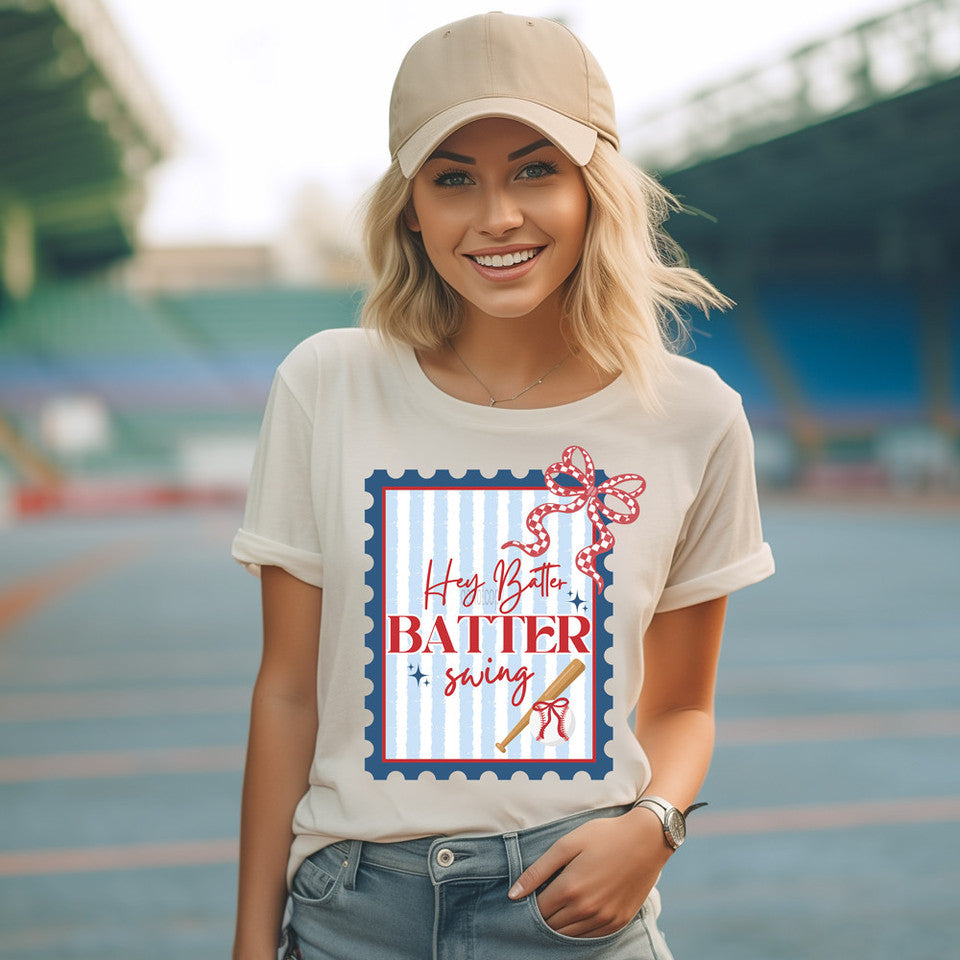 Hey Batter Batter Swing Blue Stamp