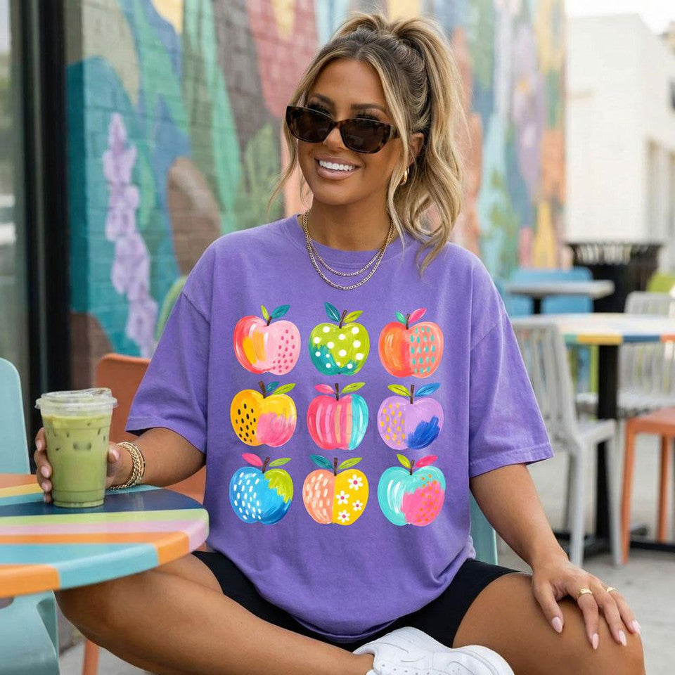 Preppy Colorful Apples