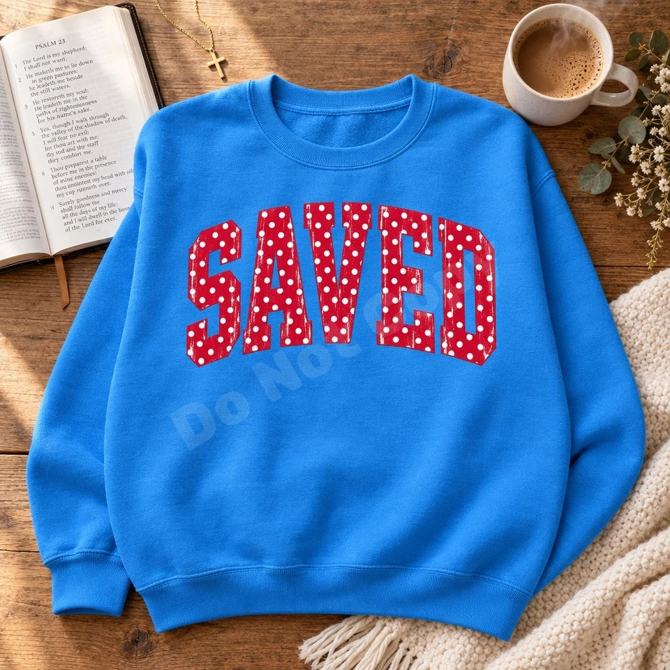 Saved vintage polka dot