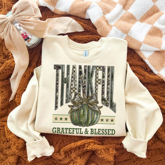 Thankful Green Patterned
