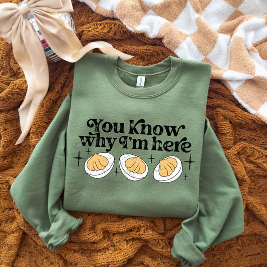 You Know Why I'm Here Deviled Eggs