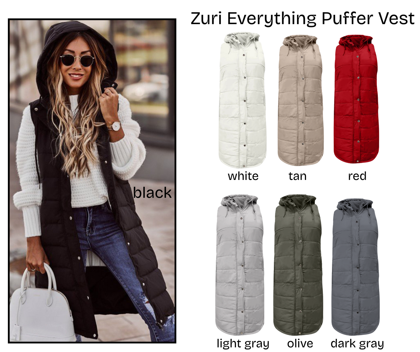 PREORDER: RERUN Zuri Everything Puffer Vest 1.12.26 osym