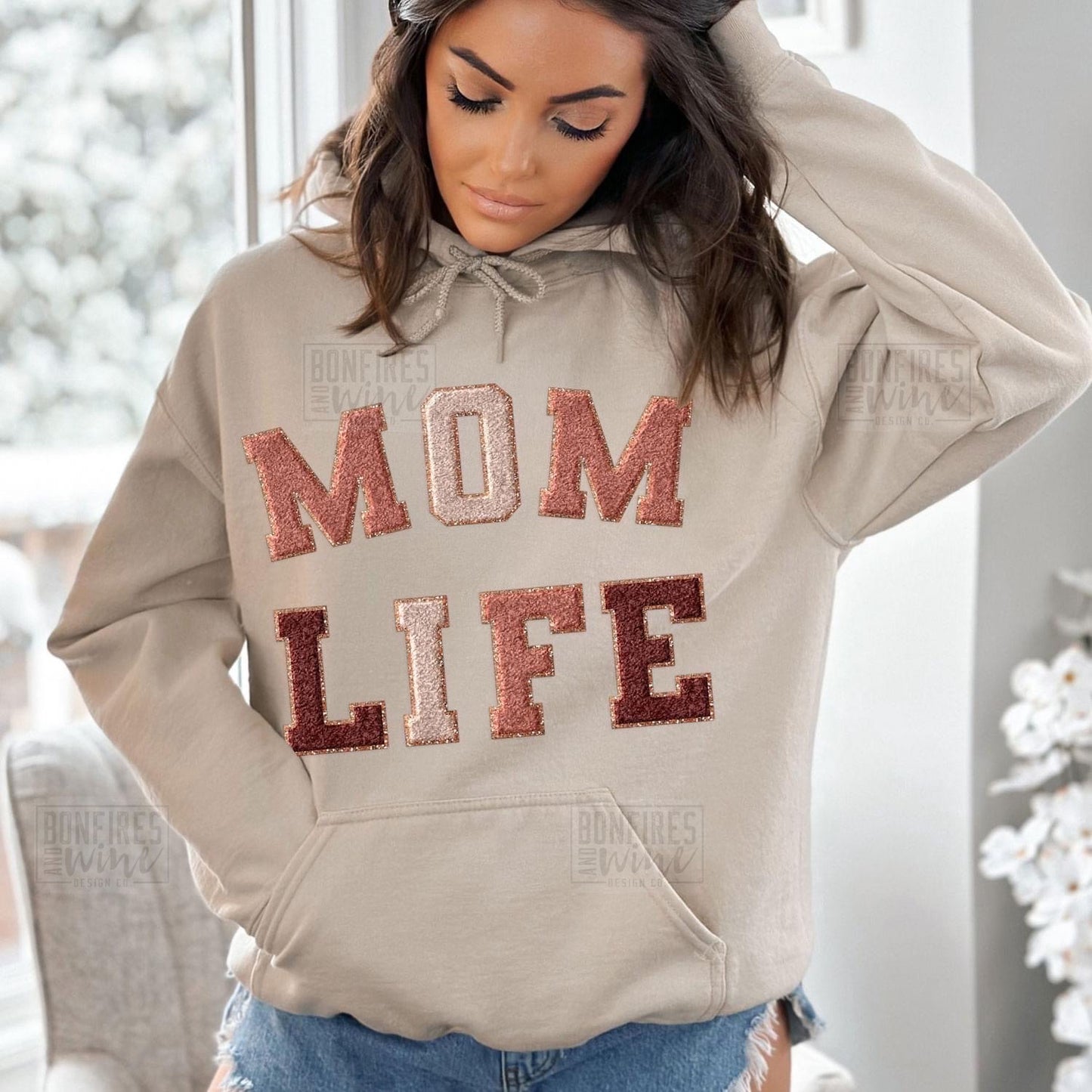 Mom Life - Faux Chenille Letters